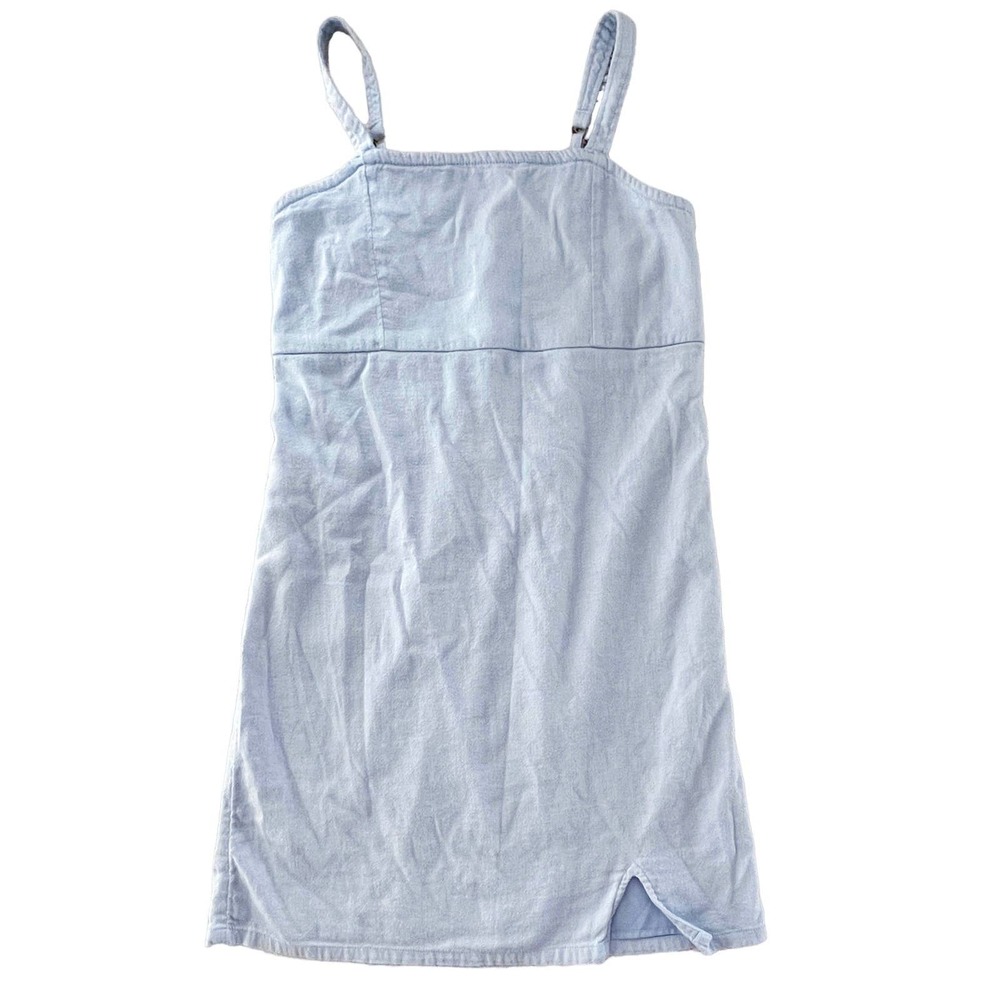 Abercrombie Kids 13/14 Light Blue Spaghetti Strap Mini Shift Dress Smocked Back